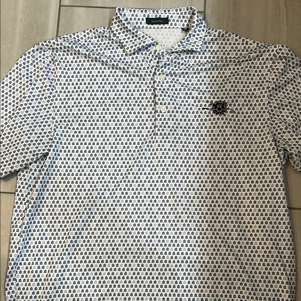 Turtleson Men's Blue Patterned Polo Shirt - Black Sheep Golf Club